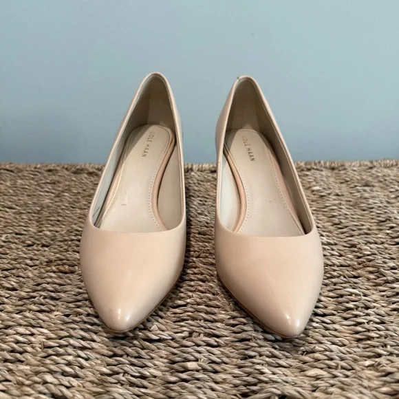 Cole Haan Leather Harlow Pump in Nude - Picture 3 of 10